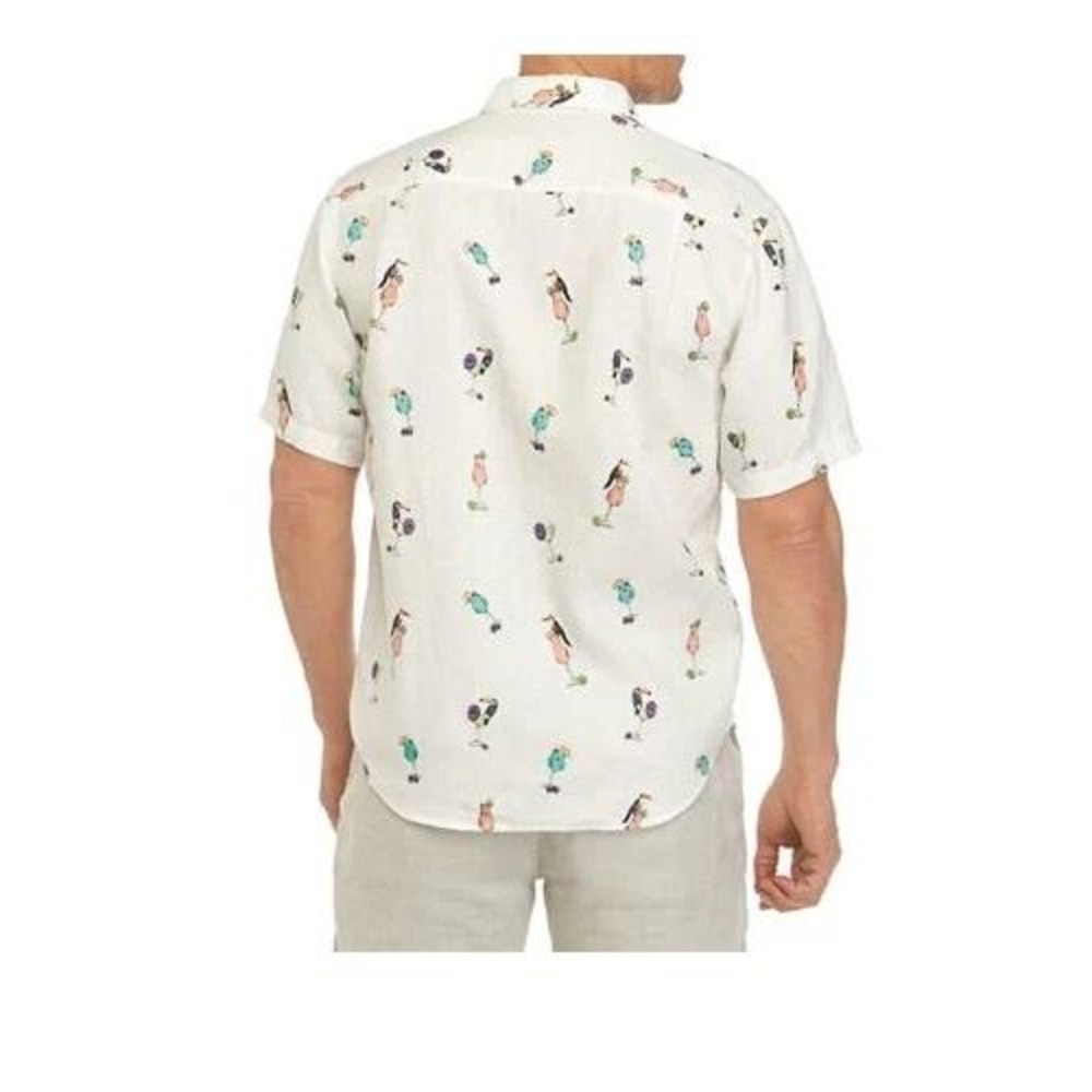Tommy‎ Bahama Womens XXL Linen Short Sleeve Button Up Shirt Fun Beach Vacation